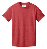 Port & Company® Youth Core Cotton Tee - Heather Red